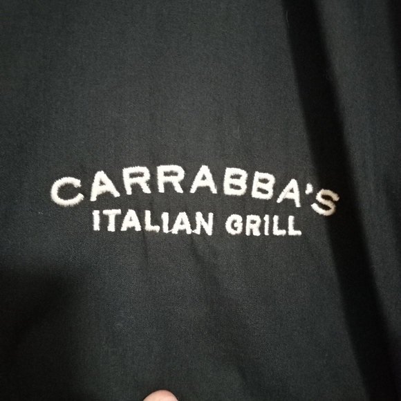 Carrabbas Italian Grill XL Mens Cotton Zip Front Employee Windbreaker in Black - Picture 6 of 10